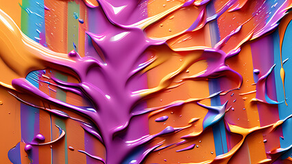 super detailed texture with splashes of paint. Very smooth and colorful orange Thin splashes of paint
