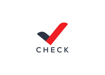 Creative and minimal Check mark logo vector template. Abstract Check logo. Work done logo