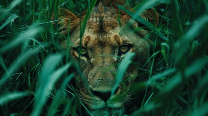 lion cub in the grass