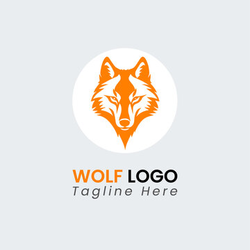 wolf logo design icon template