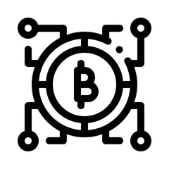 cryptocurrency line icon