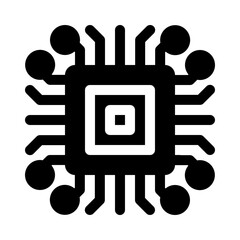 digital disruption glyph icon