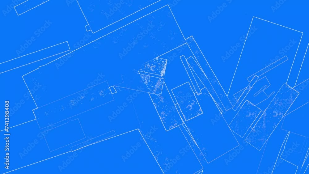 Aufkleber blueprint style images and drawings in fast loop motion