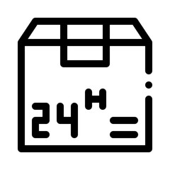 24 hours line icon