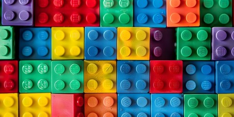 Vibrant Colors of Interlocking Blocks