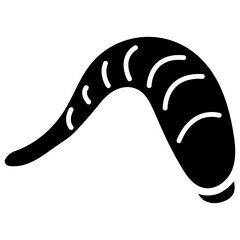Leech concept glyph icon design 