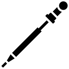 Acupuncture needle solid icon design 