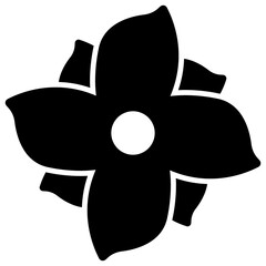 Jasmine flower glyph icon design, fragrance 