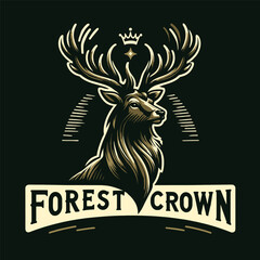 Forest Crown Mascot Logo Design