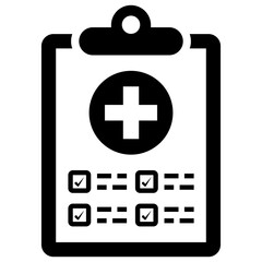 Medical prescription solid icon design 