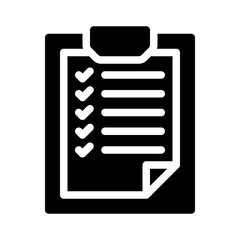 Obraz premium checklist glyph icon
