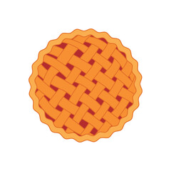 pie cake icon Cartoon Vector illustration Isolated on White Background