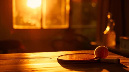 Foto auf Alu-Dibond Table Tennis at Sunset © Amil
