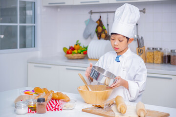 father and son cooking