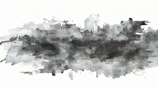 Gray watercolor ink