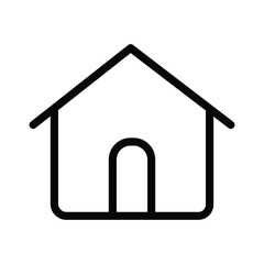 House icon, home symbol, Vector isolated flat illustration. Side view. Real estate with white artboard.