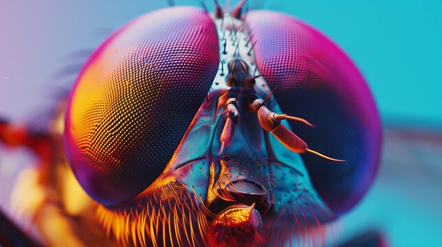 An up close look at a Tabanus abdominalis horsefly's eyes
