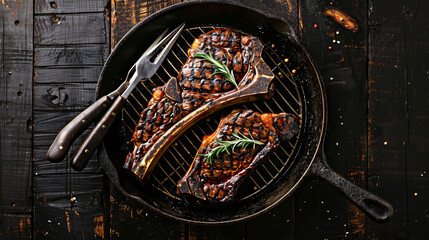 Grilled Dry Aging T-bone steak