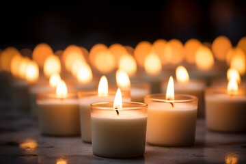 Fototapeta na wymiar Serene Candlelight Ambiance for Peaceful Settings