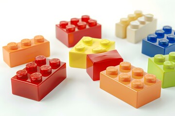 Fototapeta premium Vibrant Wooden Blocks Spark Creativity