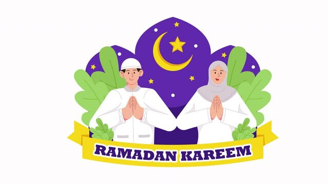 Family Greeting Ramadan Kareem Animation