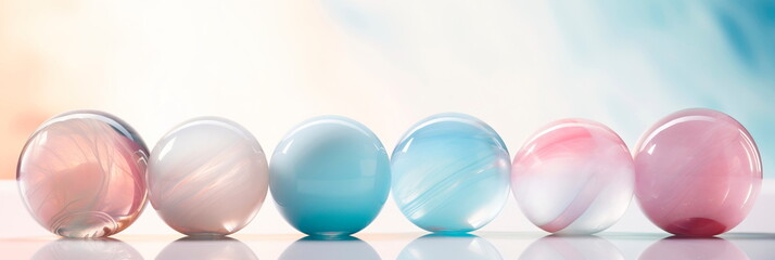 marble background with a gradient effect in soothing pastel hues for a spa setting. Generative AI