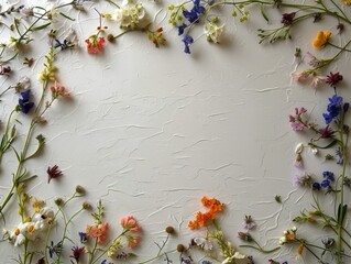 Colorful Flowers Adorning a Wall