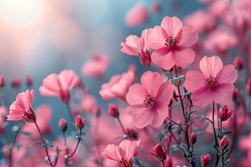 pink flowers in spring