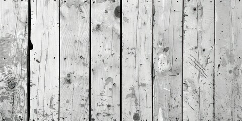 Aged white wood plank texture portrays a historical ambiance and timeless aesthetic allure.