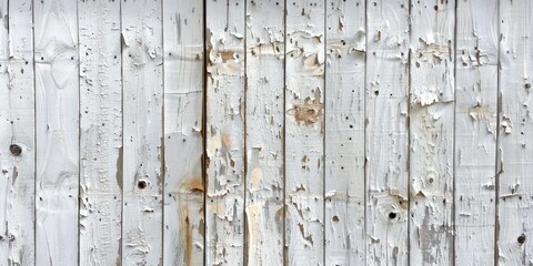 Aged white wood planks evoke a timeless beauty, whispering tales of history's passage.