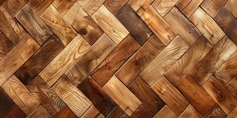 Oak wooden parquet flooring showcases warm tones, natural beauty, and exceptional durability.