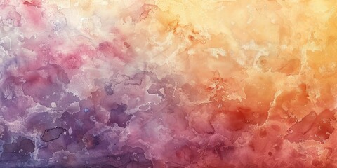 Fototapeta premium Soft hues of watercolor dance and blend upon stained paper, creating an ethereal artistic backdrop.