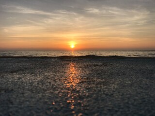 sunset over the sea