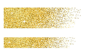 Placer gold stripes, glitter. Vector elements.