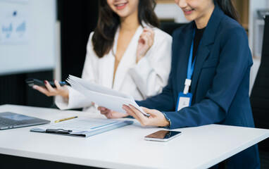 Business team meeting present.professional investor working with new startup project.