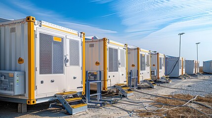 Biofuel-powered generators providing emergency power in disaster relief efforts, showcasing resilience and sustainability