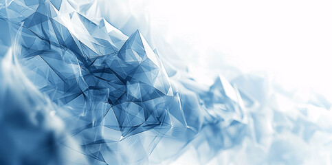 Crystalline Blue Polygons Abstract Background