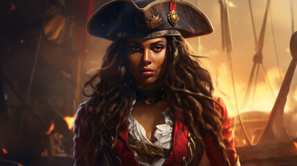 A black woman as pirate