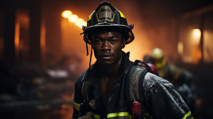 A black firefighter