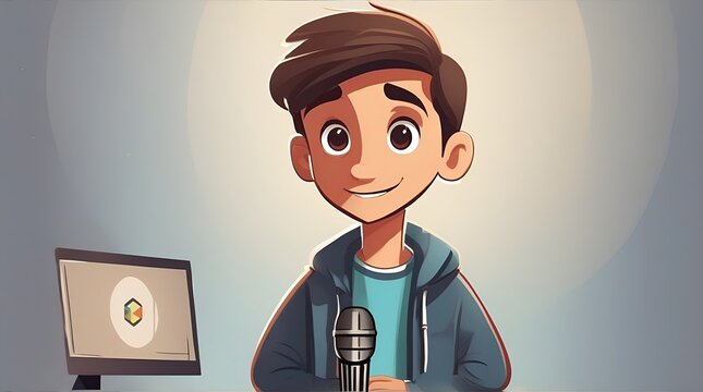 boy with a mic giving speech thumbnail for Music