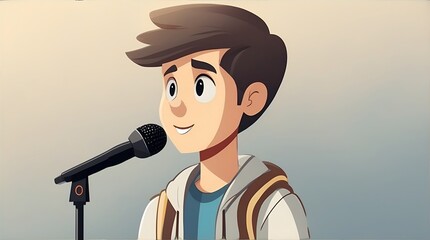 person with microphone giving speech thumbnail for yt