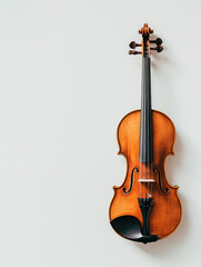 Violin isolated on a white background - obrazy, fototapety, plakaty