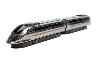 Magnetic Levitation Train Model On Transparent Background.