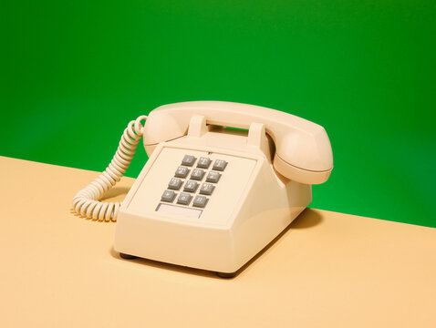 Old style telephone and idea of communication.