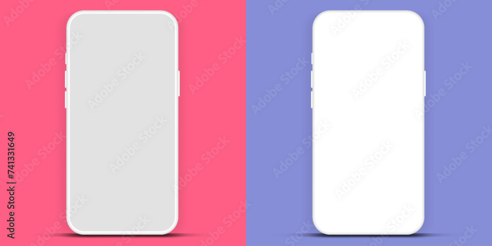 Poster 3d realistic high quality smartphone mockup with isolated background. smart phone mockup collection.