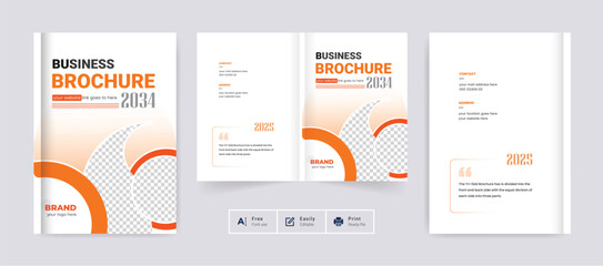 Corporate business brochure cover design template background fully editable text and vector