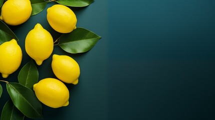lemons on a dark blue background