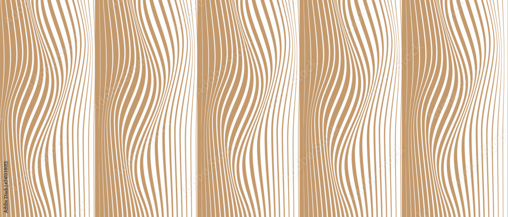Poster abstract geometric line wave pattern vector illustration.