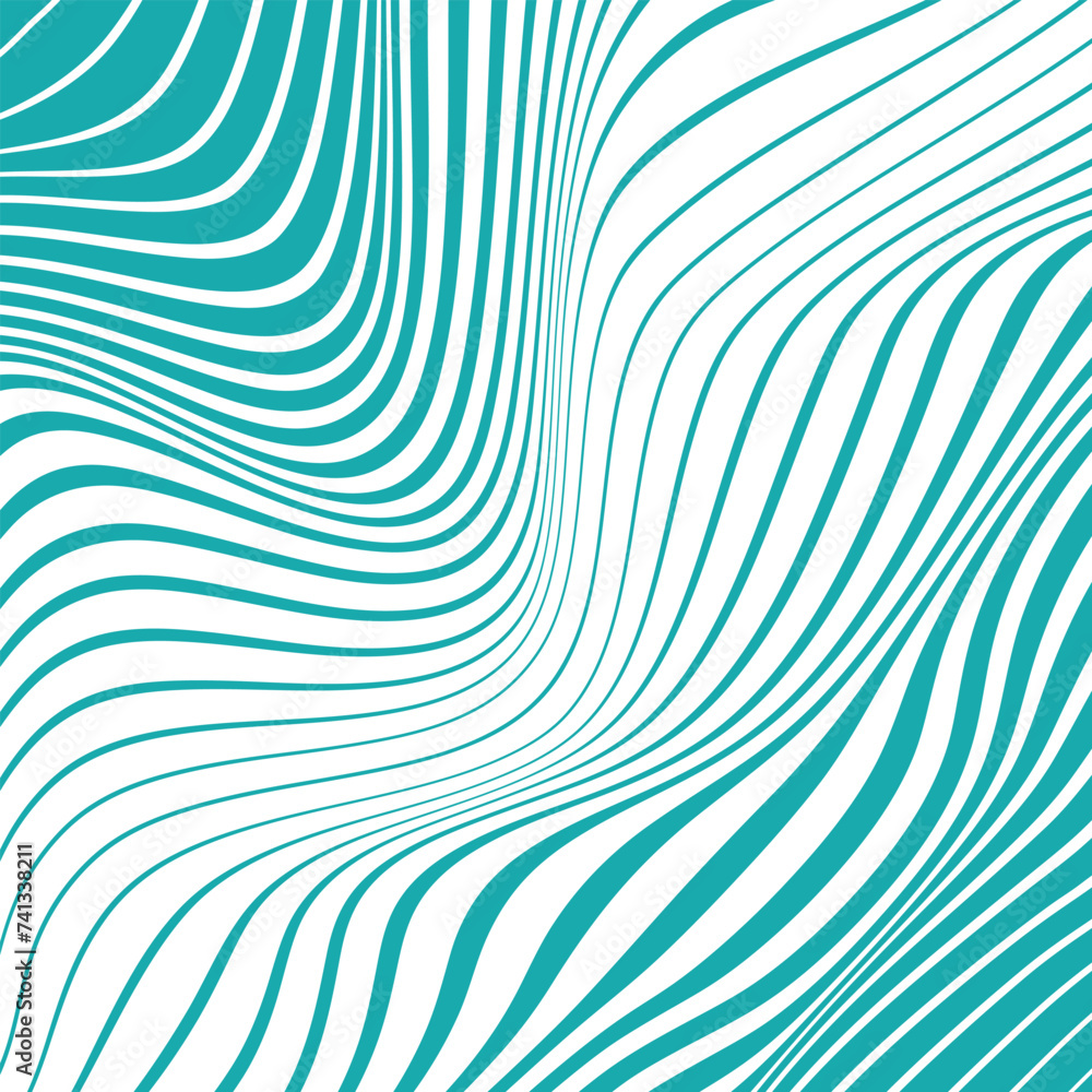 Poster abstract geometric line wave pattern vector illustration.