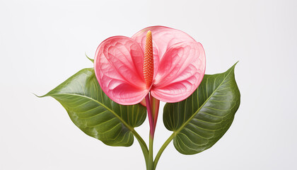 Anthurium isolated, white background